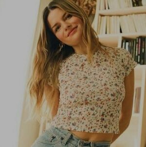 Sezane Camil T Shirt MELIA print Size S